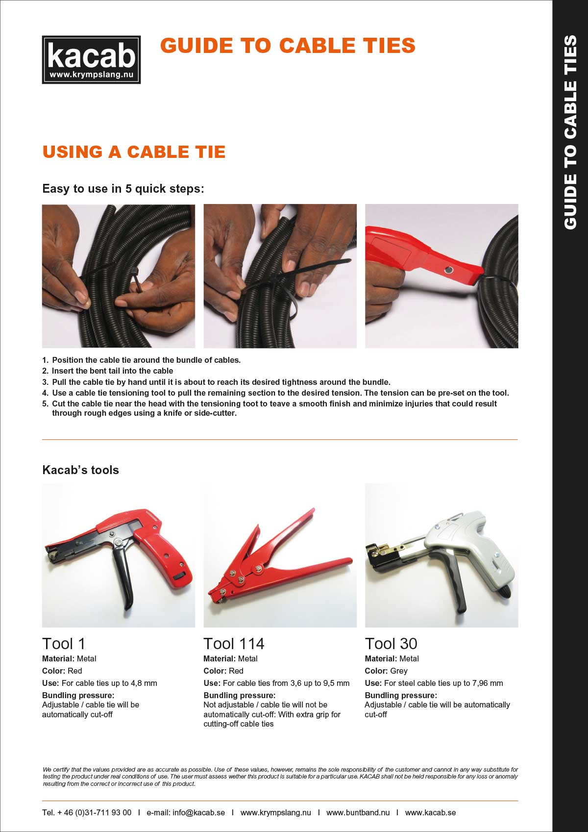 guide to cable ties